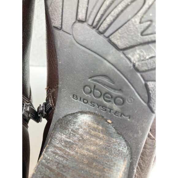 *Abeo Biosystem Nancy Ankle Booties Womens Sz 8.5 Brown Leather Comfort Nuetral - Picture 16 of 16